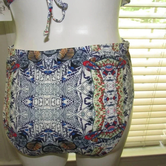 NWT BEACH JOY BIKINI Halter Colorful Print One-Piece Swimsuit Size Large - Picture 4 of 6